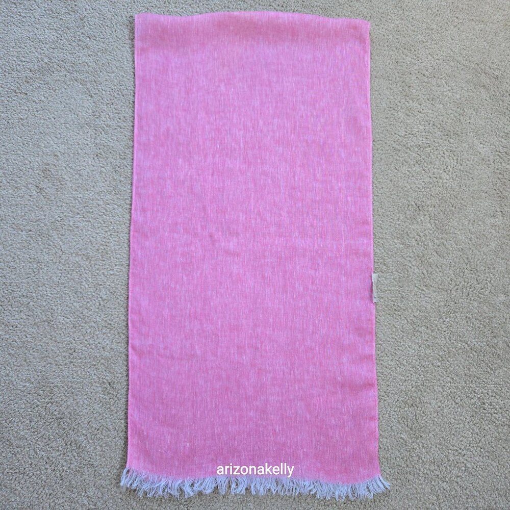 NWOT Italian Linen Scarf Pink - Picture 2 of 7